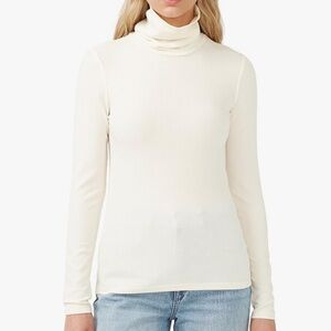 Buffalo David Bitton Cream Long Sleeve Turtleneck